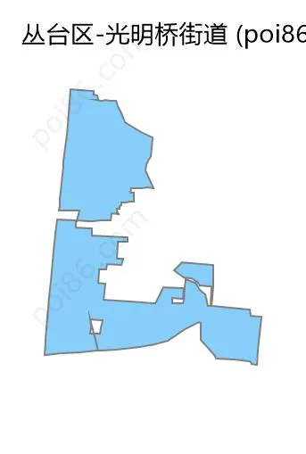 光明桥街道边界地图