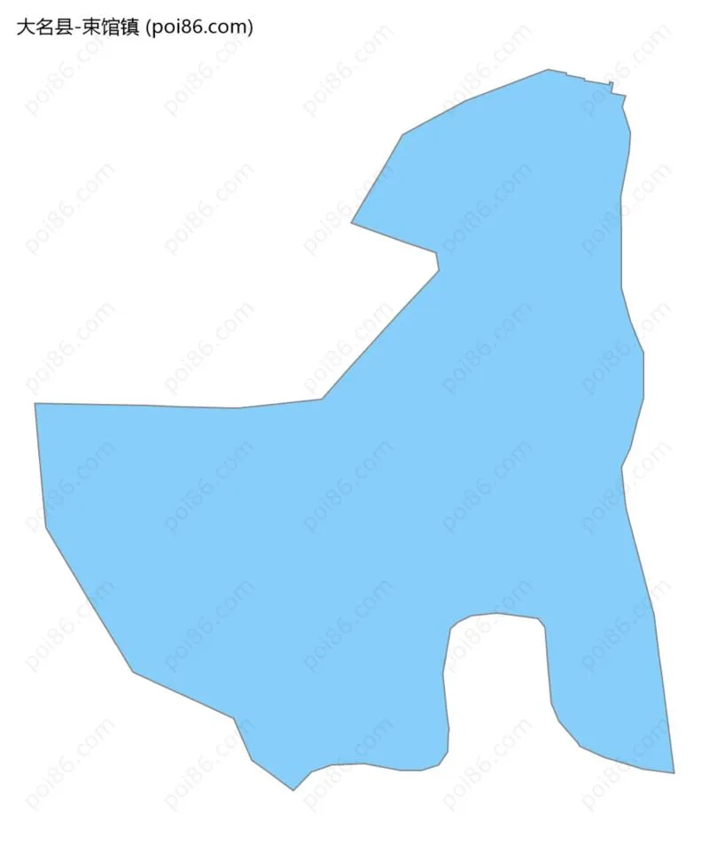 束馆镇边界地图