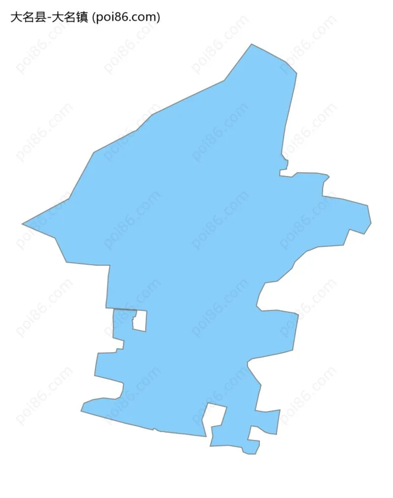大名镇边界地图
