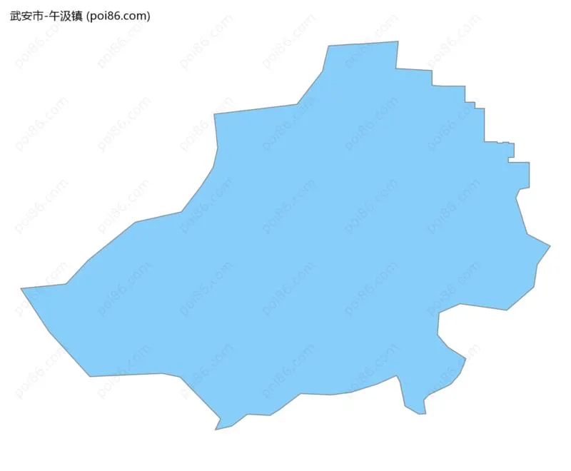 午汲镇边界地图