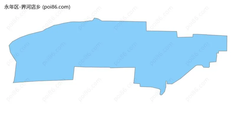 界河店乡边界地图