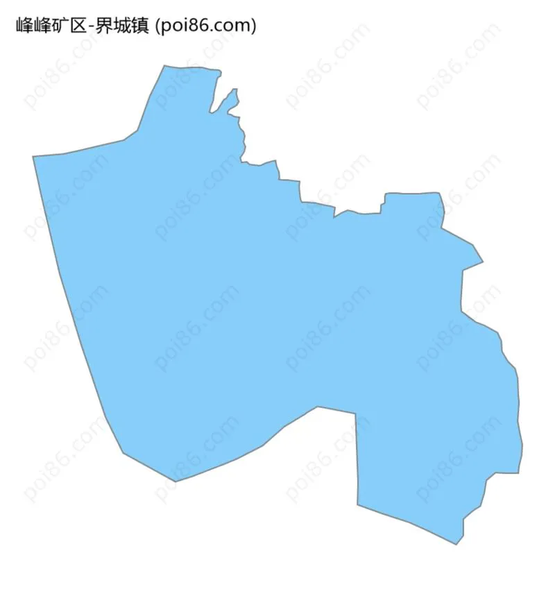 界城镇边界地图