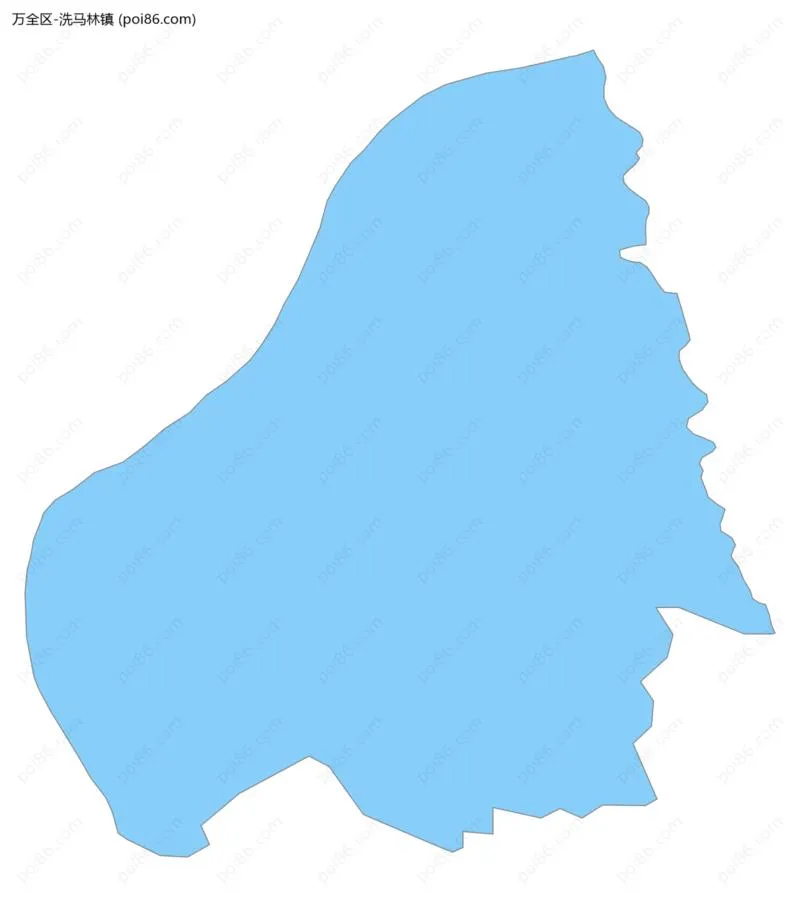 洗马林镇边界地图