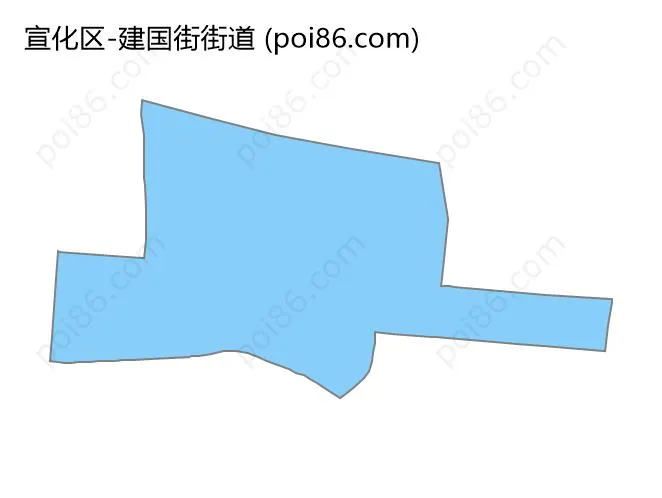 建国街街道边界地图