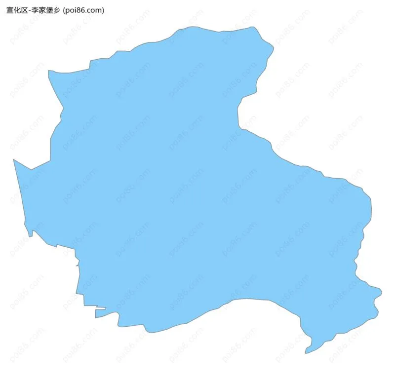 李家堡乡边界地图