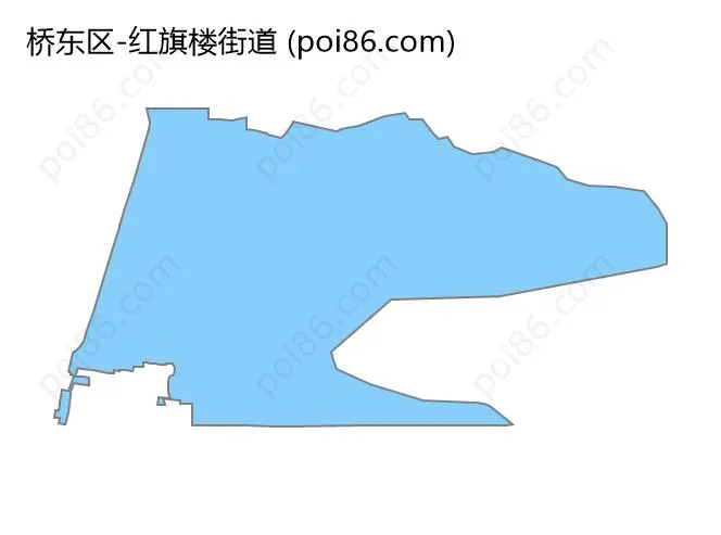 红旗楼街道边界地图