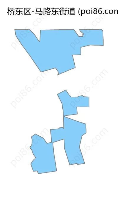马路东街道边界地图