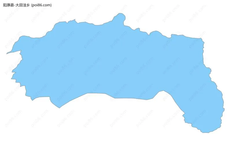 大田洼乡边界地图