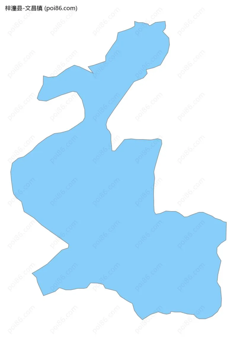 文昌镇边界地图