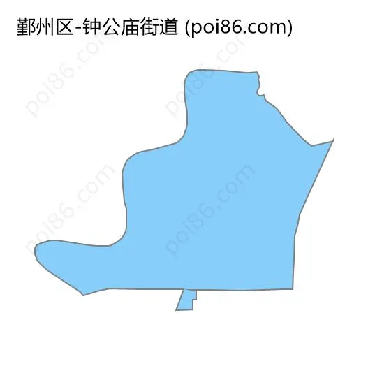 钟公庙街道边界地图