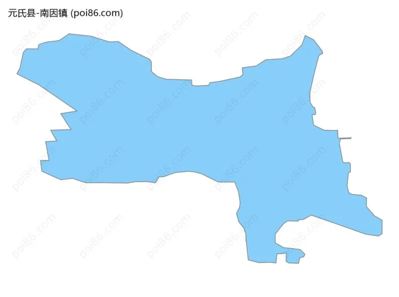 南因镇边界地图
