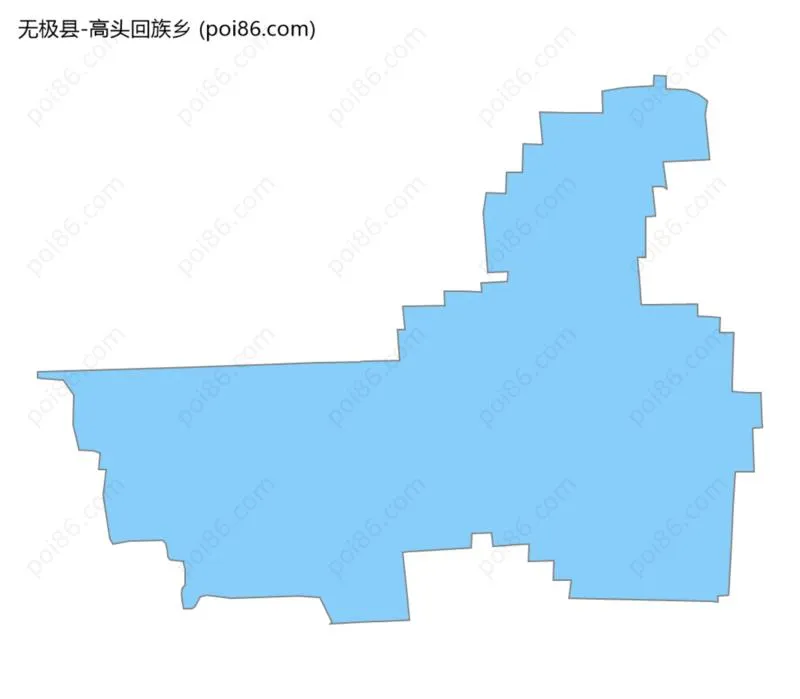 高头回族乡边界地图