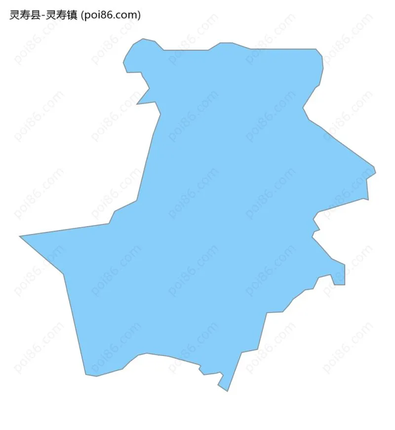 灵寿镇边界地图