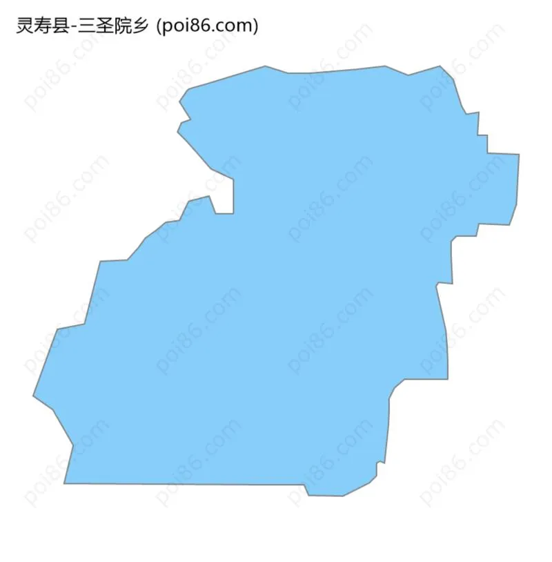 三圣院乡边界地图