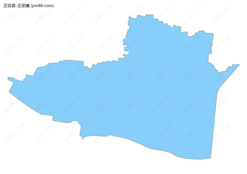 正定镇边界地图