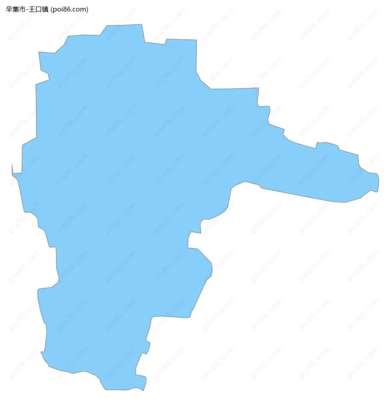 王口镇边界地图