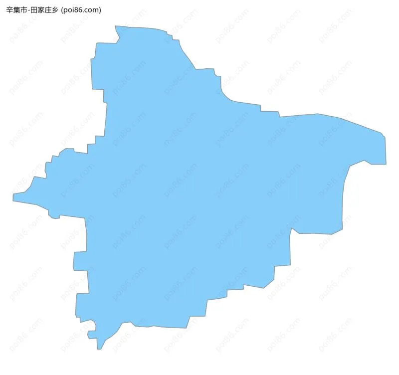 田家庄乡边界地图