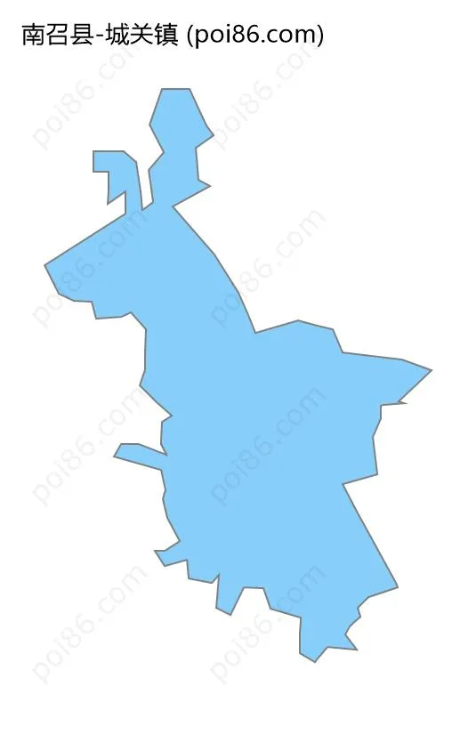 城关镇边界地图