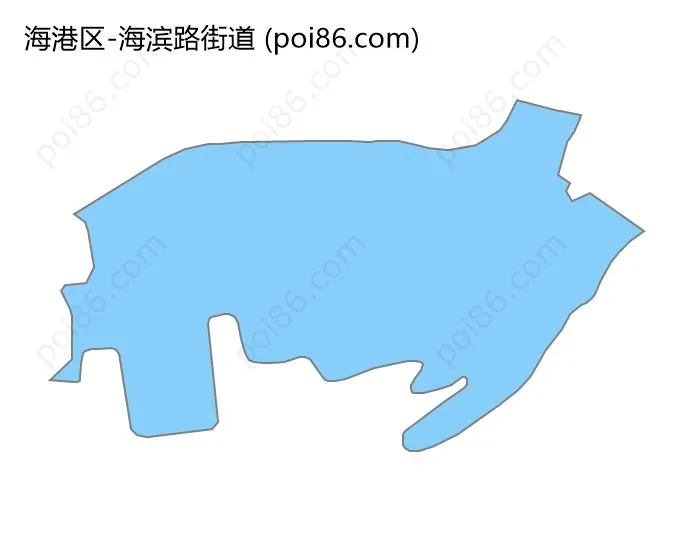 海滨路街道边界地图