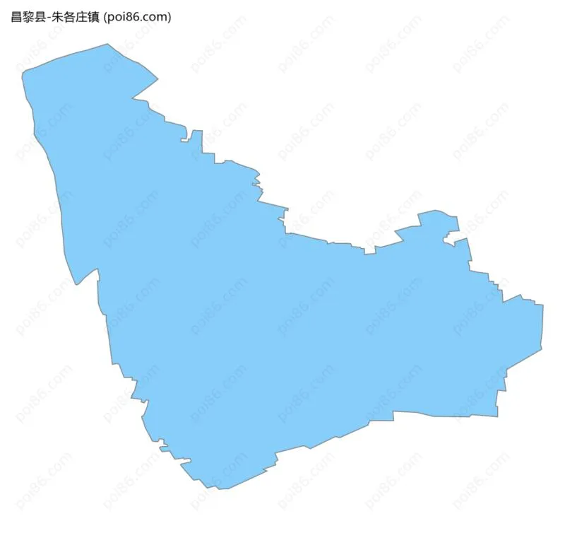 朱各庄镇边界地图