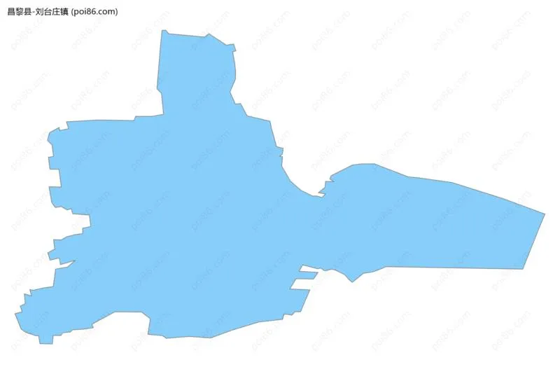刘台庄镇边界地图
