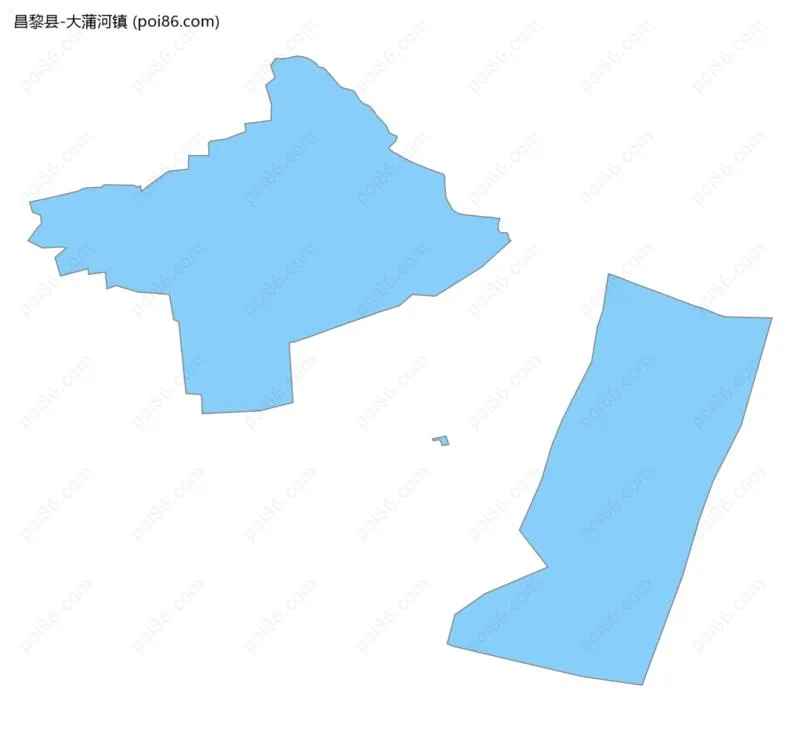 大蒲河镇边界地图