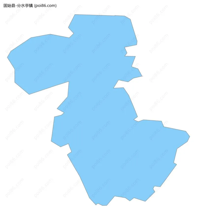 分水亭镇边界地图