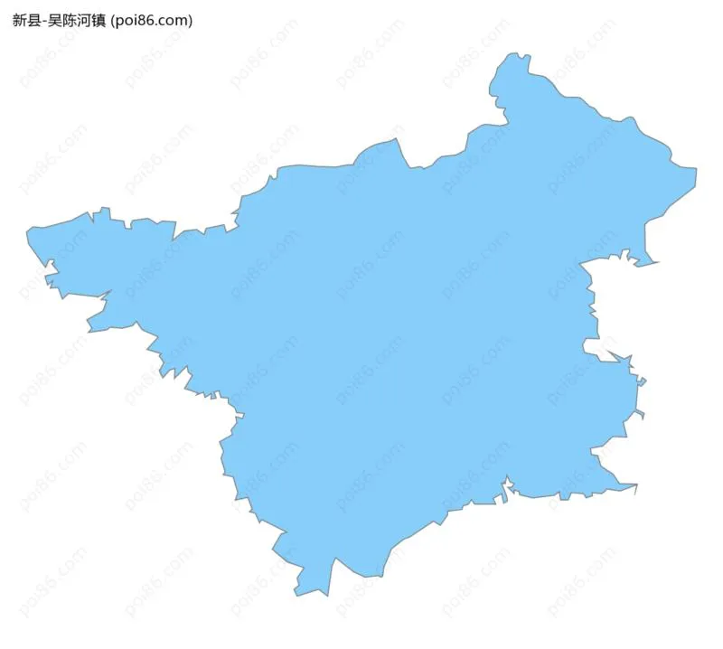 吴陈河镇边界地图