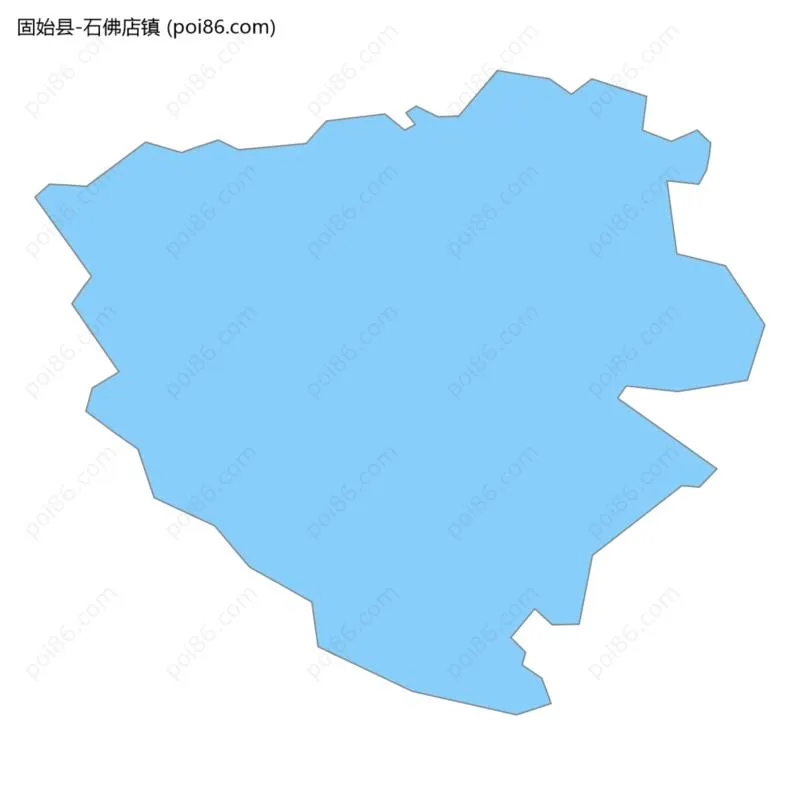 石佛店镇边界地图