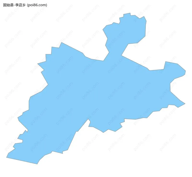 李店乡边界地图
