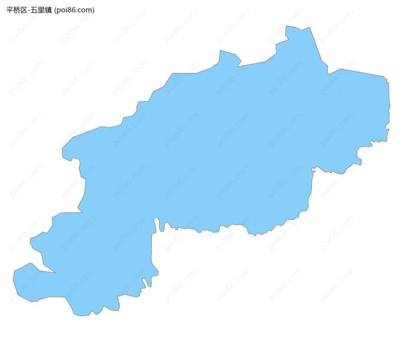 五里镇边界地图