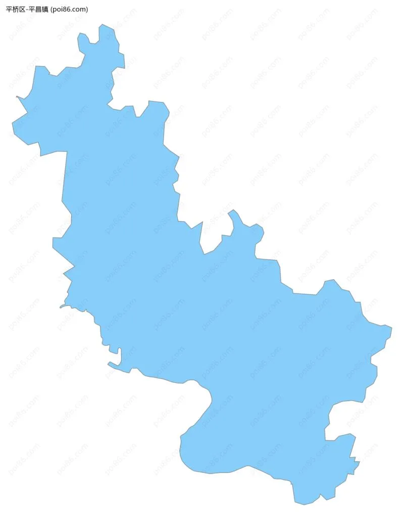 平昌镇边界地图