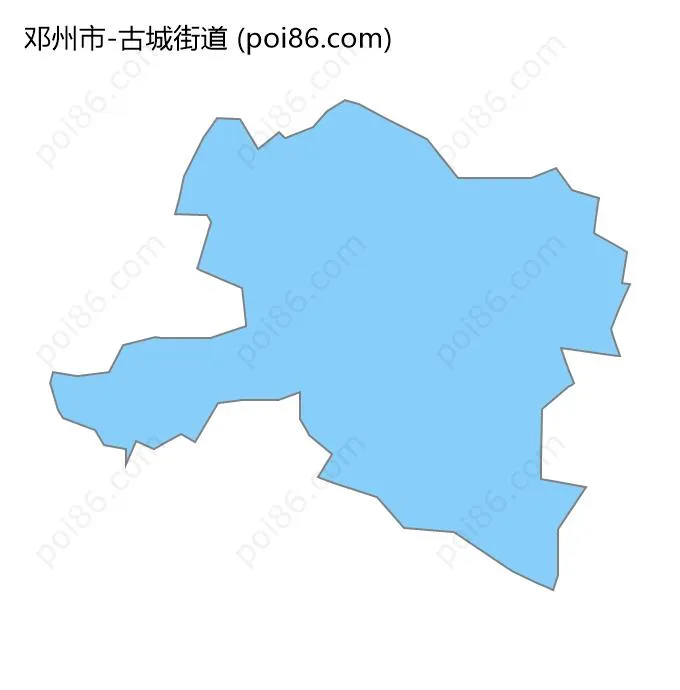 古城街道边界地图