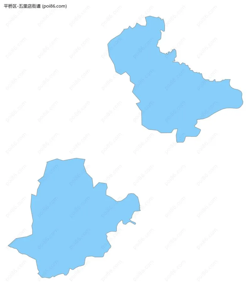 五里店街道边界地图