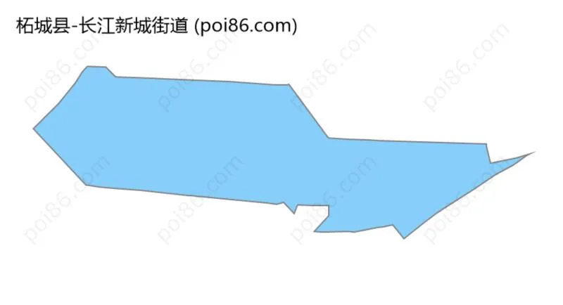 长江新城街道边界地图