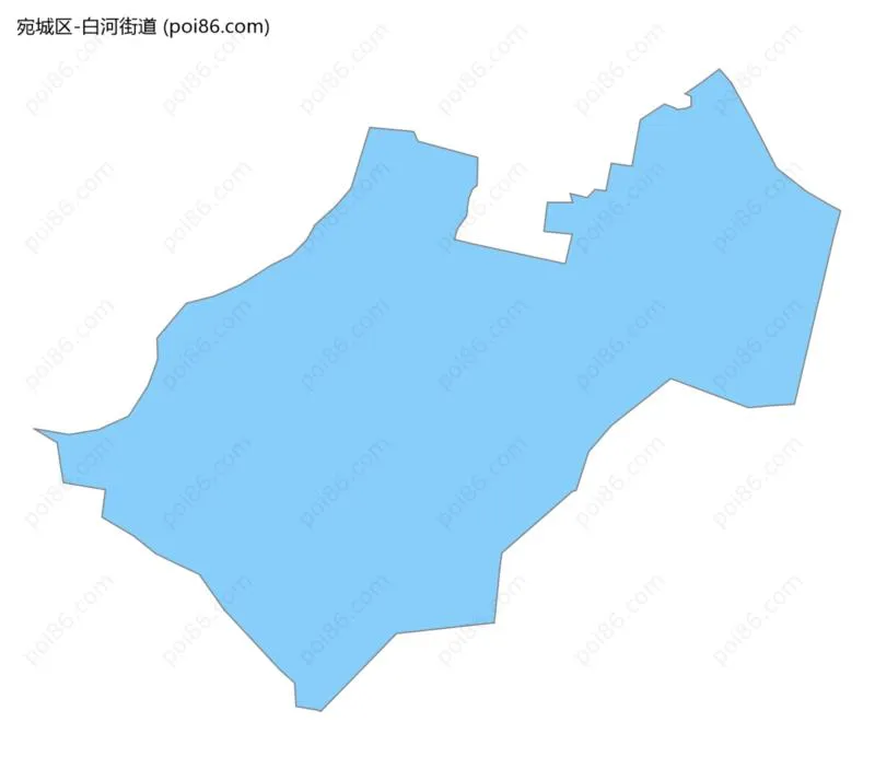 白河街道边界地图