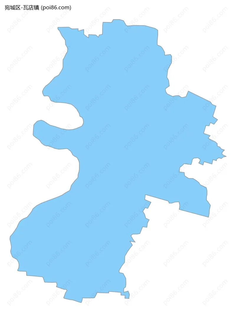 瓦店镇边界地图