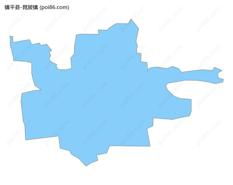 晁陂镇边界地图