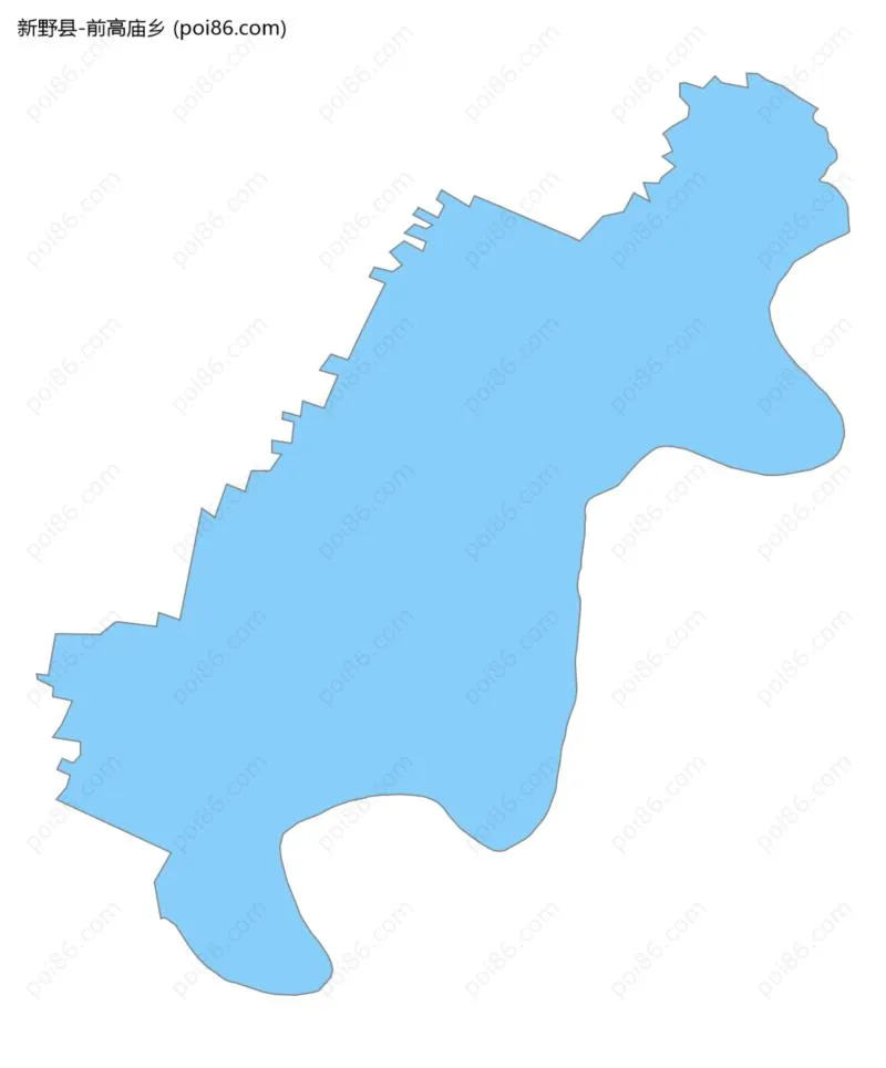 前高庙乡边界地图