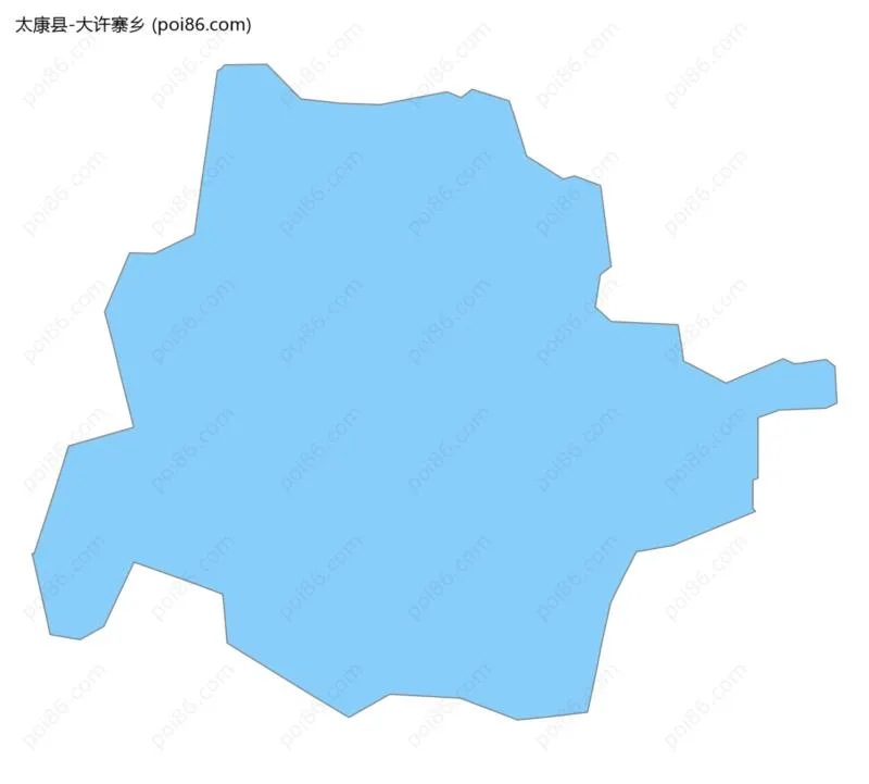 大许寨乡边界地图