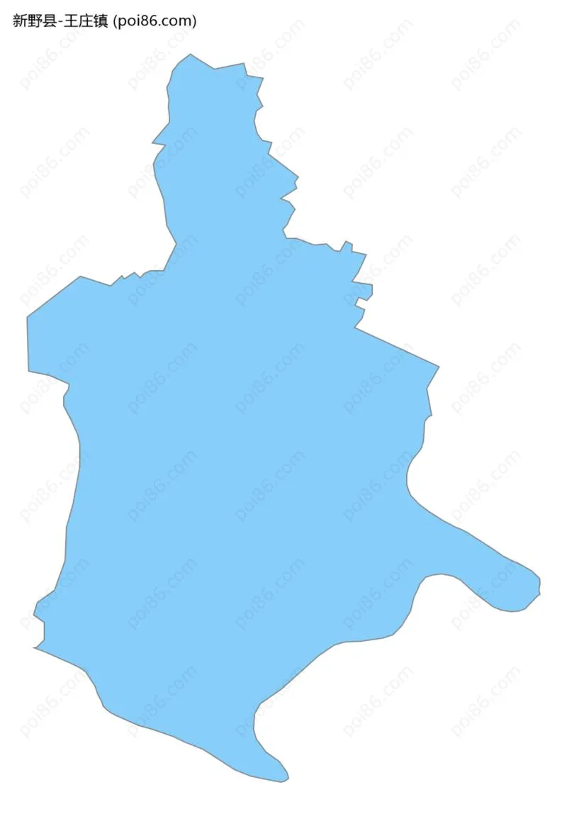 王庄镇边界地图