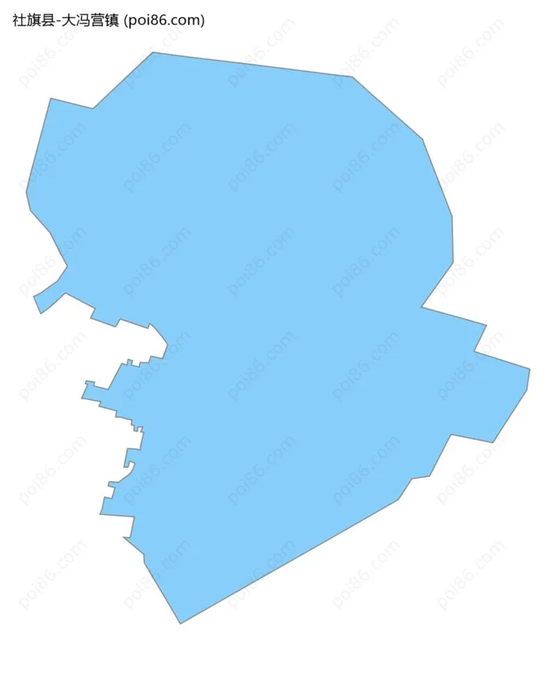 大冯营镇边界地图