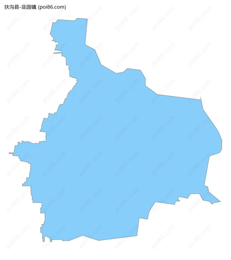 韭园镇边界地图