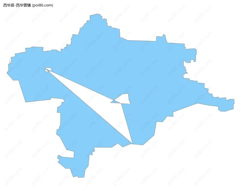 西华营镇边界地图