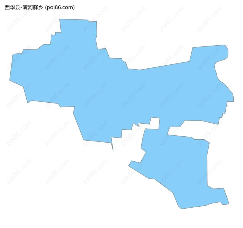 清河驿乡边界地图