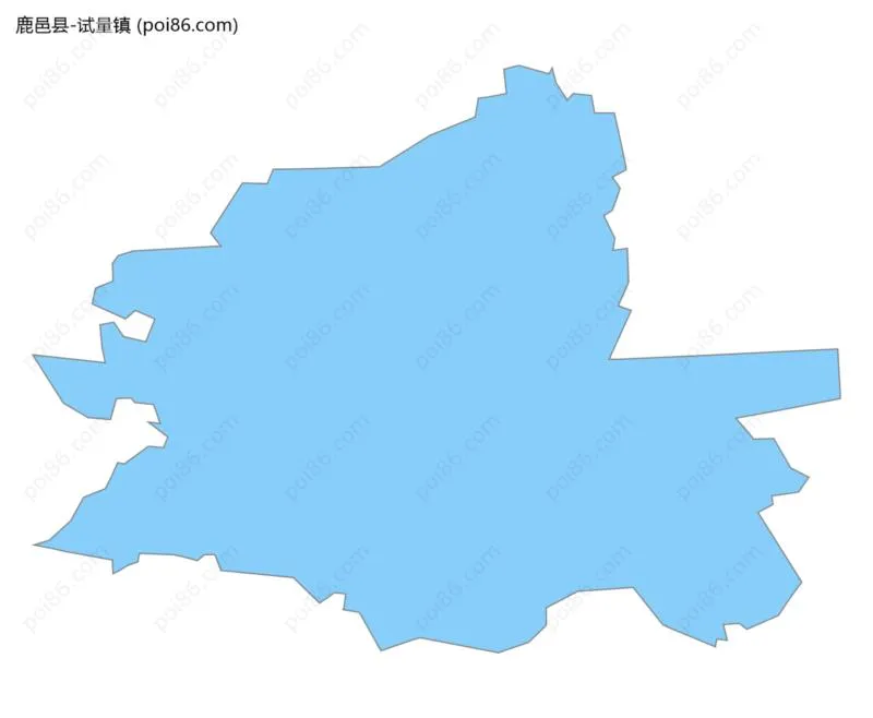 试量镇边界地图