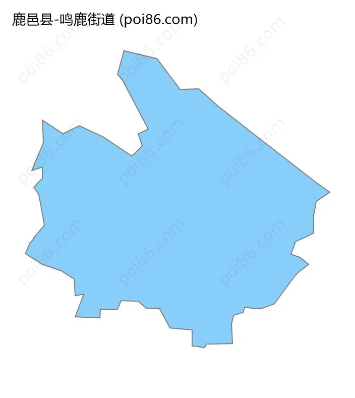 鸣鹿街道边界地图
