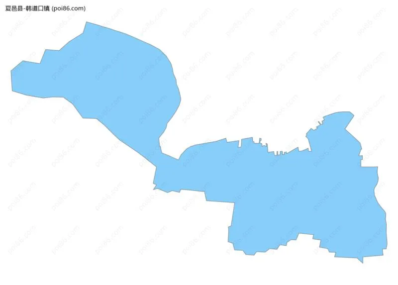 韩道口镇边界地图