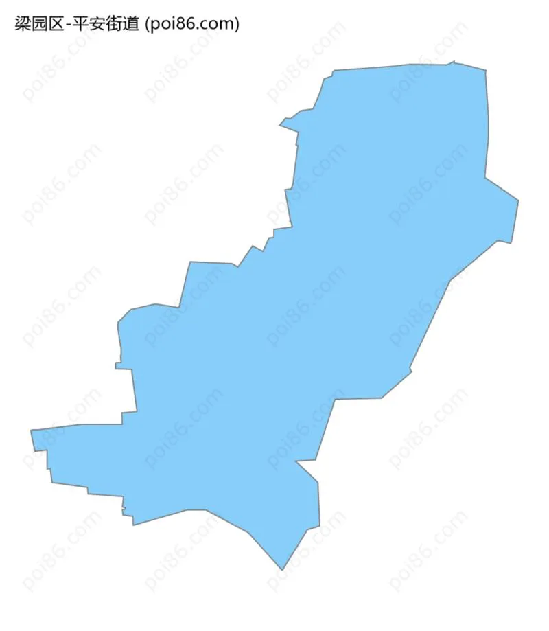 平安街道边界地图