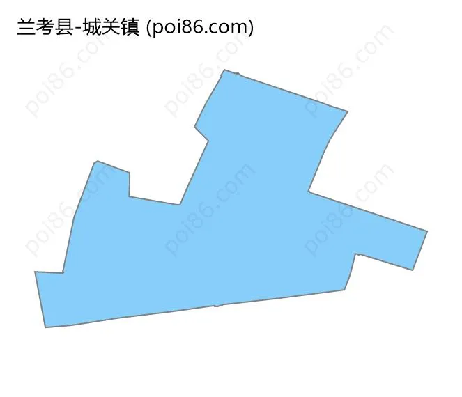 城关镇边界地图